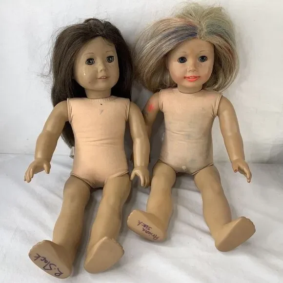 American Girl Dolls Lot of 2 for parts or repair/ As-Is Not Broken Blonde Brown